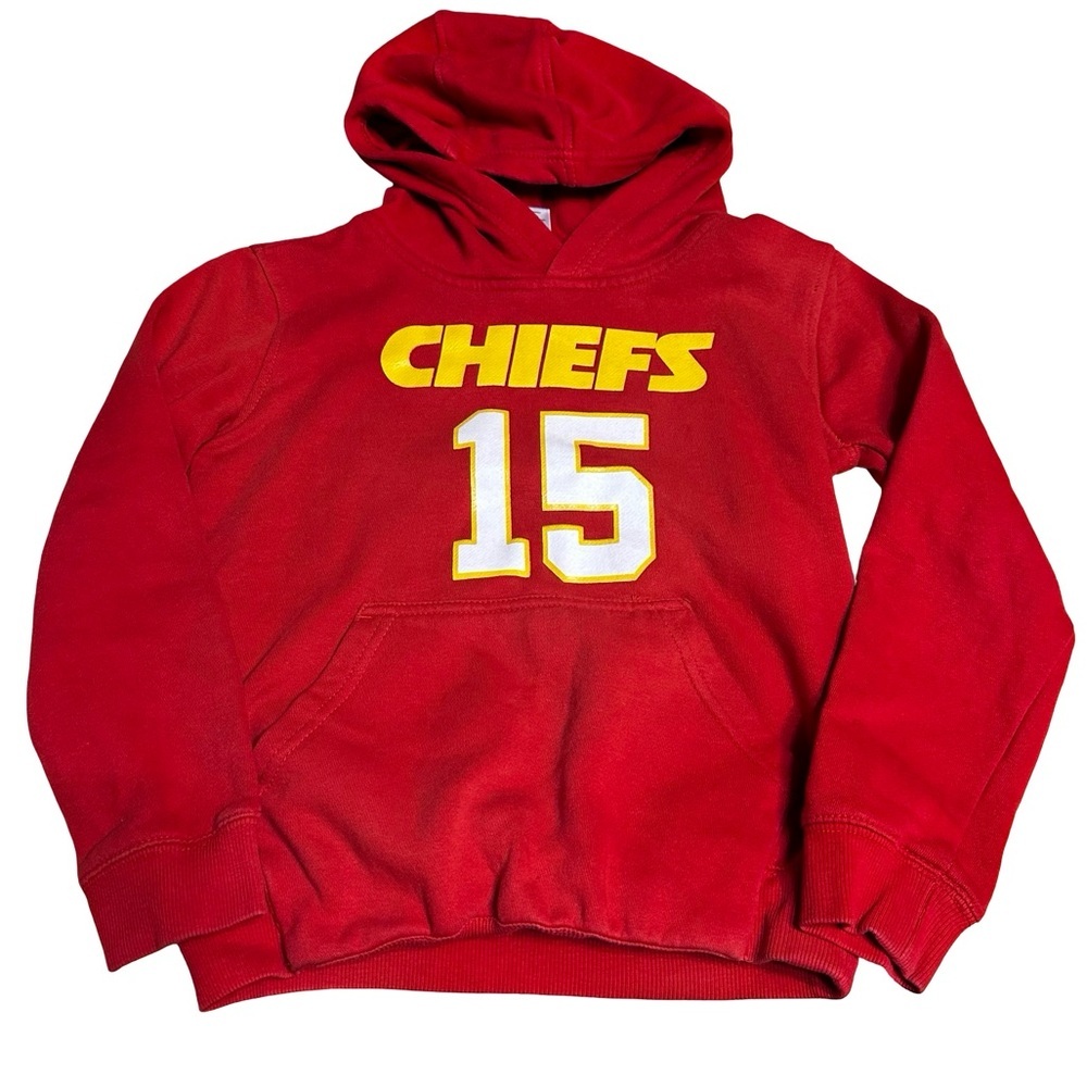 Outer Stuff Red Kansas City Chiefs Mahomes 15 Hoodie Small Football NFL KC